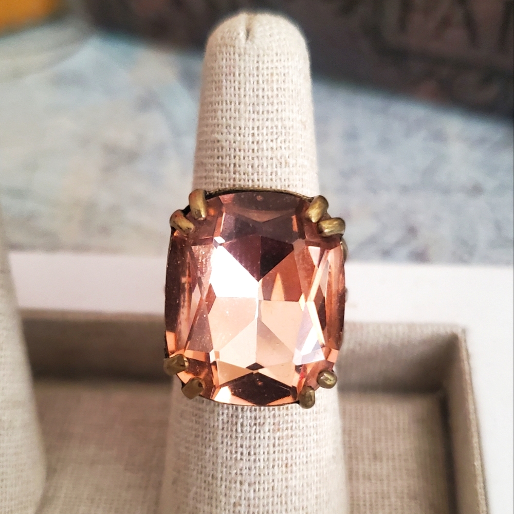Cushion cut cocktail ring